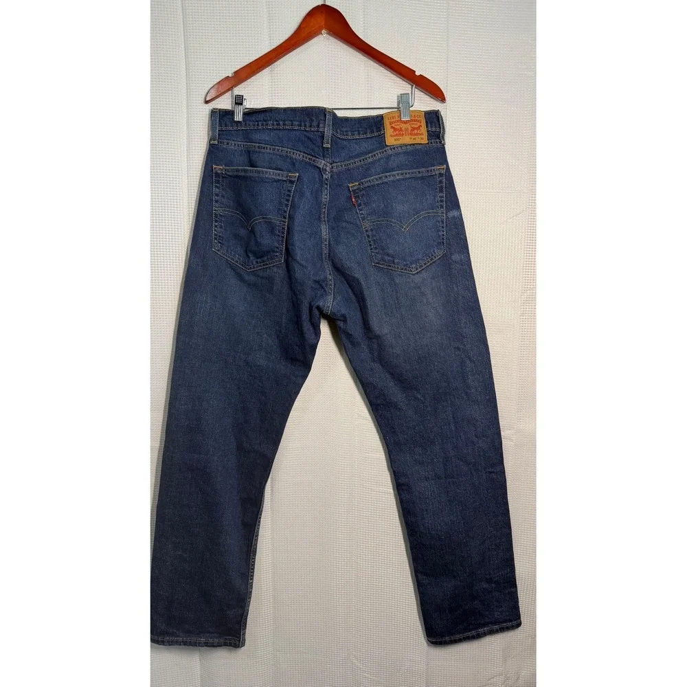 Levi's‎ 505 Regular Fit Jeans Men's 36x30 Dark Wash Straight Leg Denim